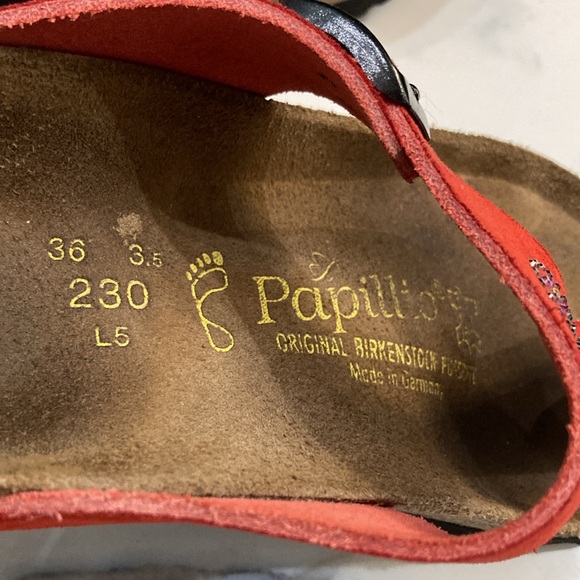 Red Birkenstock Papiillio sandals with sparkle! - Picture 4 of 6